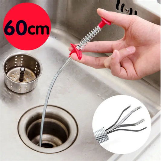 60CM Sewer Dredger Spring Pipe Dredging Tool Household Hair Cleaner Drain Clog Remover Cleaning Tools Household For Kitchen Sink Kitchen Gadgets Aiophie’s