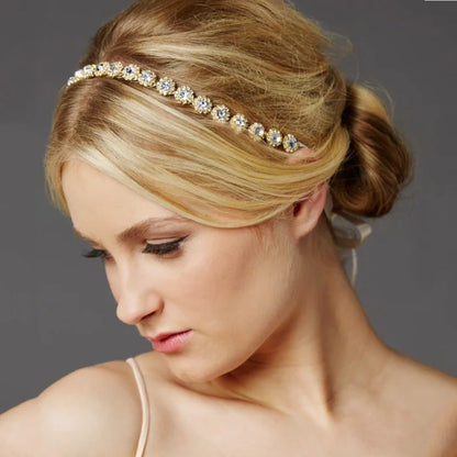 Bridal rhinestone sunflower hairband - wedding accessories