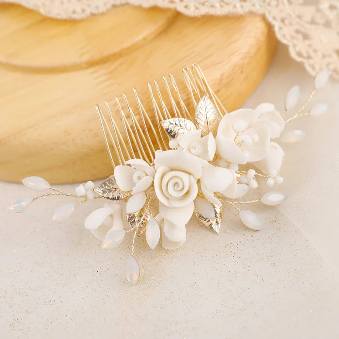 Bridesmaid fairy hair pins - light gold wedding accessories