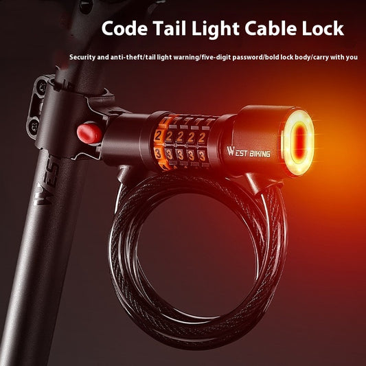 Bicycle Anti-theft With Taillight Password Lock Aiophie’s