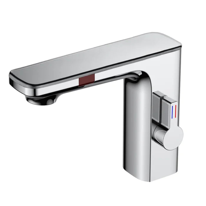 Intelligent double induction water basin faucet - chrome aio - home