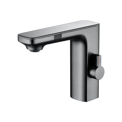 Intelligent double induction water basin faucet - gun gray aio - home
