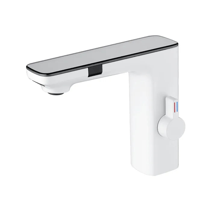 Intelligent double induction water basin faucet - white aio - home