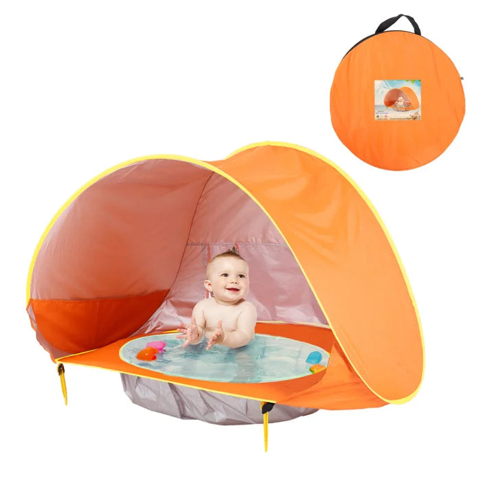 Outdoor baby beach camping tent - orange aio - kids