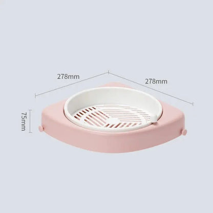 Rotating bathroom shelf household - pink trendy