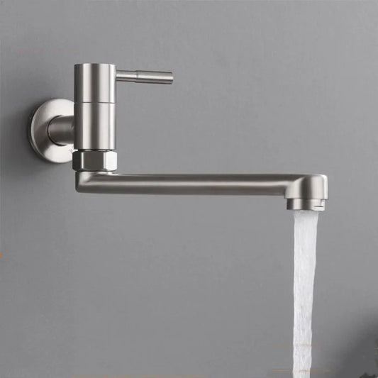 Stainless steel single cold wall faucet - aio - home