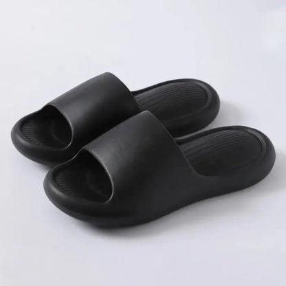 Thick soles soft slippers - black / 36 - 37 footwear