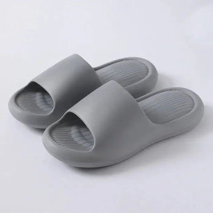 Thick soles soft slippers - grey / 40 - 41 footwear