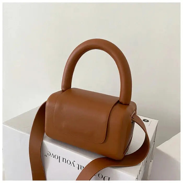 Women’s hand/shoulder pillow bag - brown accessories
