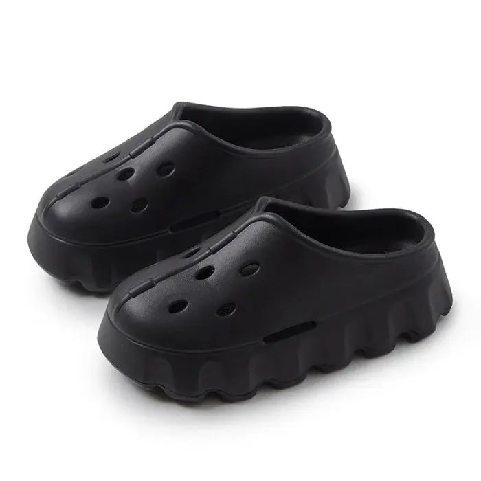 Women’s summer thick bottom beach slippers - black / 36 - 37 footwear