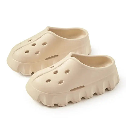 Women’s summer thick bottom beach slippers - offwhite / 36 - 37 footwear