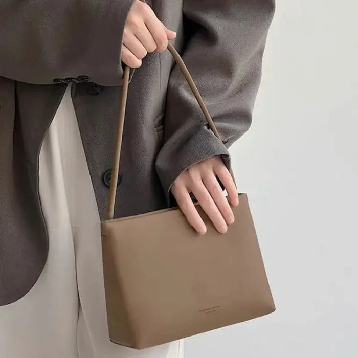 Women’s versatile and minimalist square handbag - khaki accessories